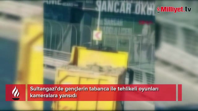 Sultangazi'de şoke eden görüntüler! Kurusıkı tabanca ile tehlikeli oyun