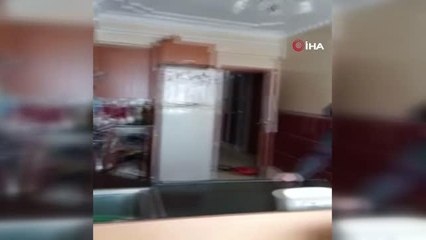 Depreme 7. katta yakalandılar, kaçışlarını anbean kaydettiler