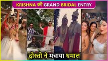 Krishna Mukherjee Grand Bridal Entry | Aly Goni , Shireen Mirza & More Dance With Baaratis