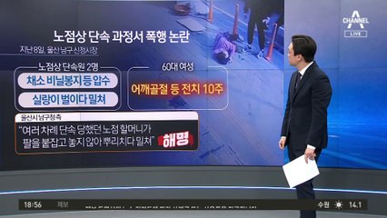 쓰러진 노점상 할머니…단속원이 내동댕이?