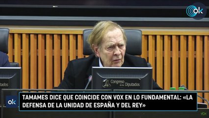Tamames dice que coincide con Vox en lo fundamental «La defensa de la unidad de España y del Rey»