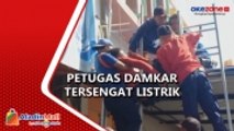 Petugas Damkar Tersengat Listrik saat Padamkan Kebakaran Ruko di  Kendari