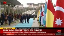 Türk Devletleri Teşkilatı Olağanüstü Zirvesi: Cumhurbaşkanı Erdoğan konuk liderlerle bir arada