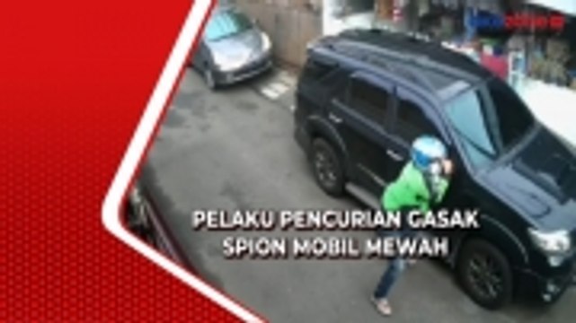 Beratribut Ojol, Pelaku Pencurian Gasak Spion Mobil Mewah di Kebon Jeruk