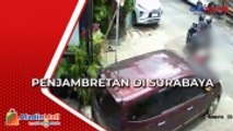Aksi Jambret di Surabaya Terekam CCTV