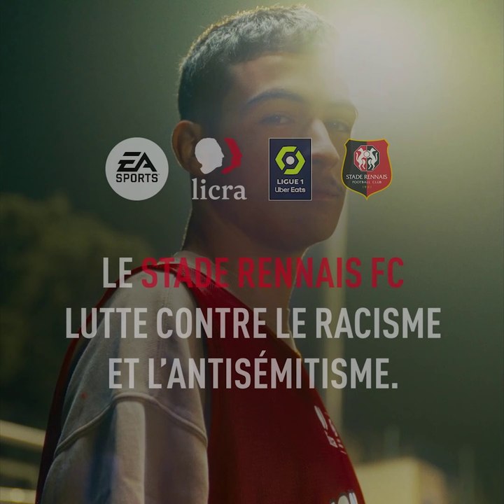 Le SRFC aux côtés de la LFP, des clubs de L1, de la LICRA et EA FIFA France pour lutter contre le racisme et l'antisémitisme.
