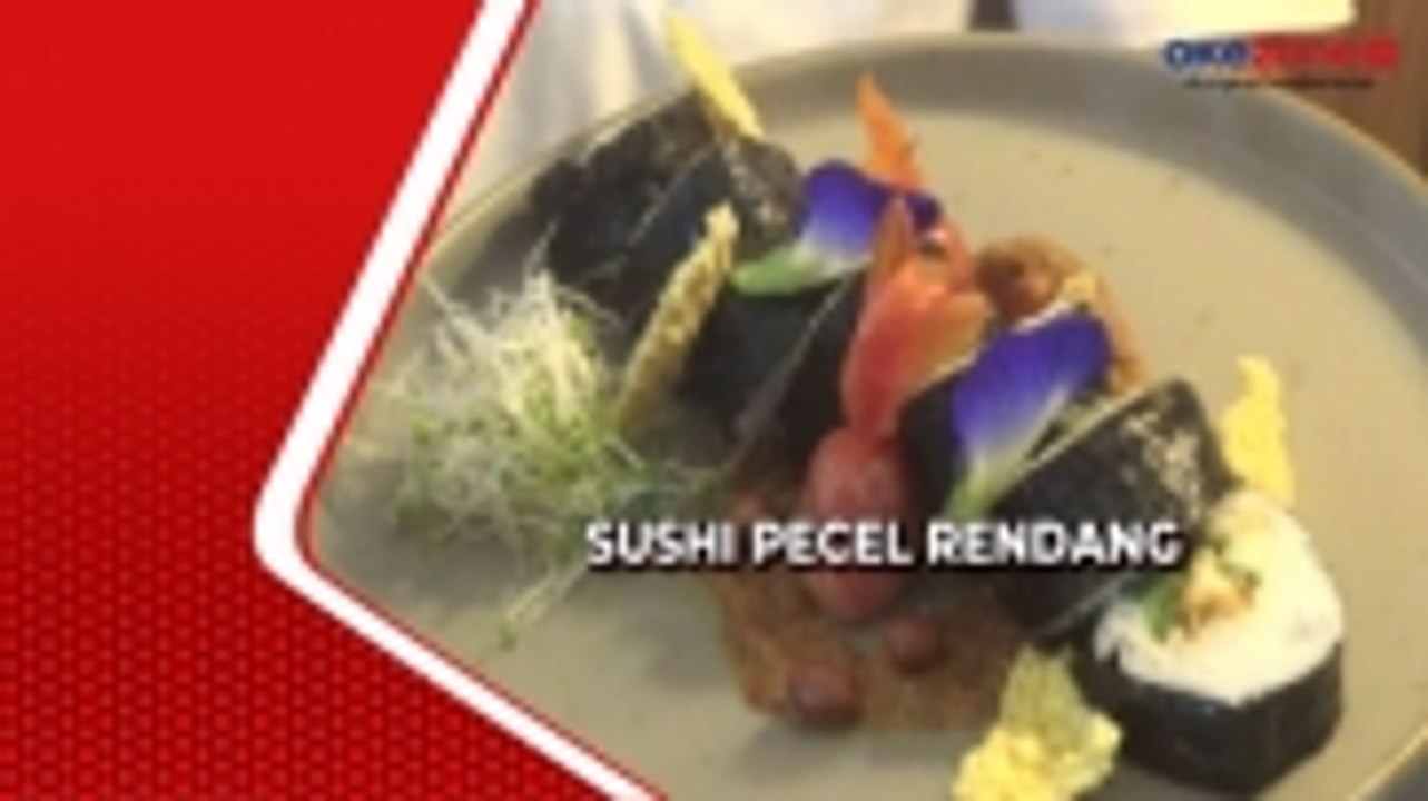 Lezatnya Kuliner Sushi Pecel Rendang, Sajian Ala Jepang dengan Indonesia