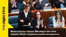 Mónica García a Ayuso: «Me niego a ser como ustedes. Siento vergüenza cuando me equivoco»