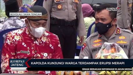 Kapolda Jateng Kunjungi Warga Terdampak Erupsi Gunung Merapi