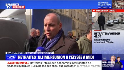 Laurent Berger: "C'est une journée capitale. Il est encore temps de convaincre des parlementaires de ne pas la voter"