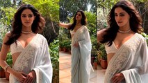 Alanna Panday : Bridesmaid Ananya Panday Pastel Blue Saree Look Viral | Boldsky