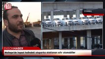 Maltepe'de inşaat halindeki otoparka stoklanan sıfır otomobiller