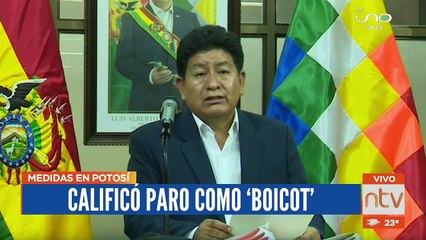 Gobierno calificó como boicot el paro en Potosí por obras y ley del litio