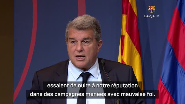 Barça - Laporta : "Nous allons affronter toutes les crapules qui ternissent notre blason"