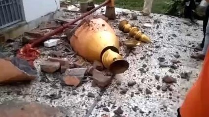 आगरा: प्राचीन मंदिर पर गिरी आकाशीय बिजली, मची चीख-पुकार