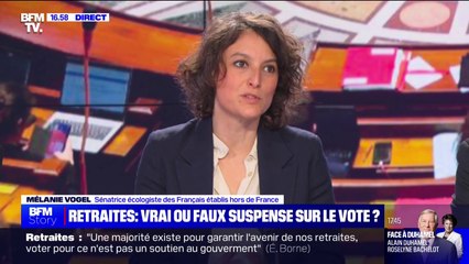 Retraites: pour l'écologiste Mélanie Vogel, "il est possible qu'il n'y ait pas de majorité à l'Assemblée nationale"