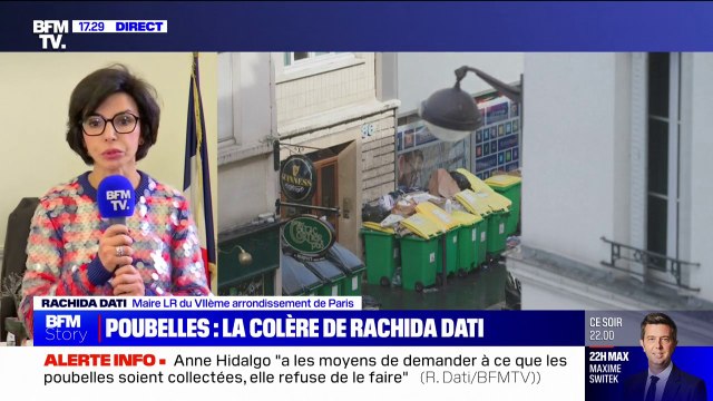 Rachida Dati sur les déchets à Paris: Je souhaite que l'État prenne ses responsabilités en raison de l'irresponsabilité d'Anne Hidalgo
