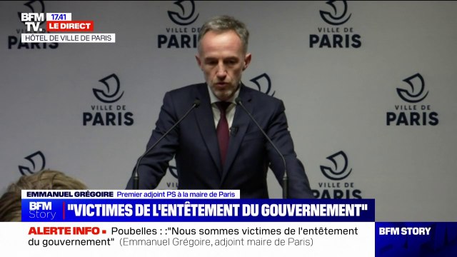 Emmanuel Grégoire sur les déchets à Paris: Nous sommes tous victimes de l'entêtement du gouvernement