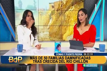 Puente Piedra: caudal del río Chillón sigue creciendo y amenaza a más viviendas de la ribera