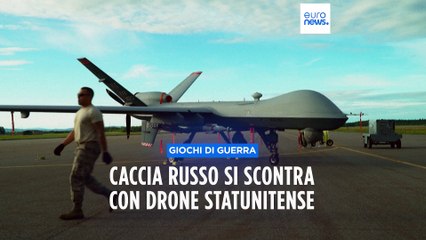 Jet russo si scontra in volo con drone americano