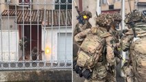 Gunshots ring out as British soldiers take over French town for combat exercise