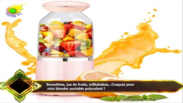 Smoothies, jus de fruits, milkshakes...Craquez pour mini blender portable polyvalent !