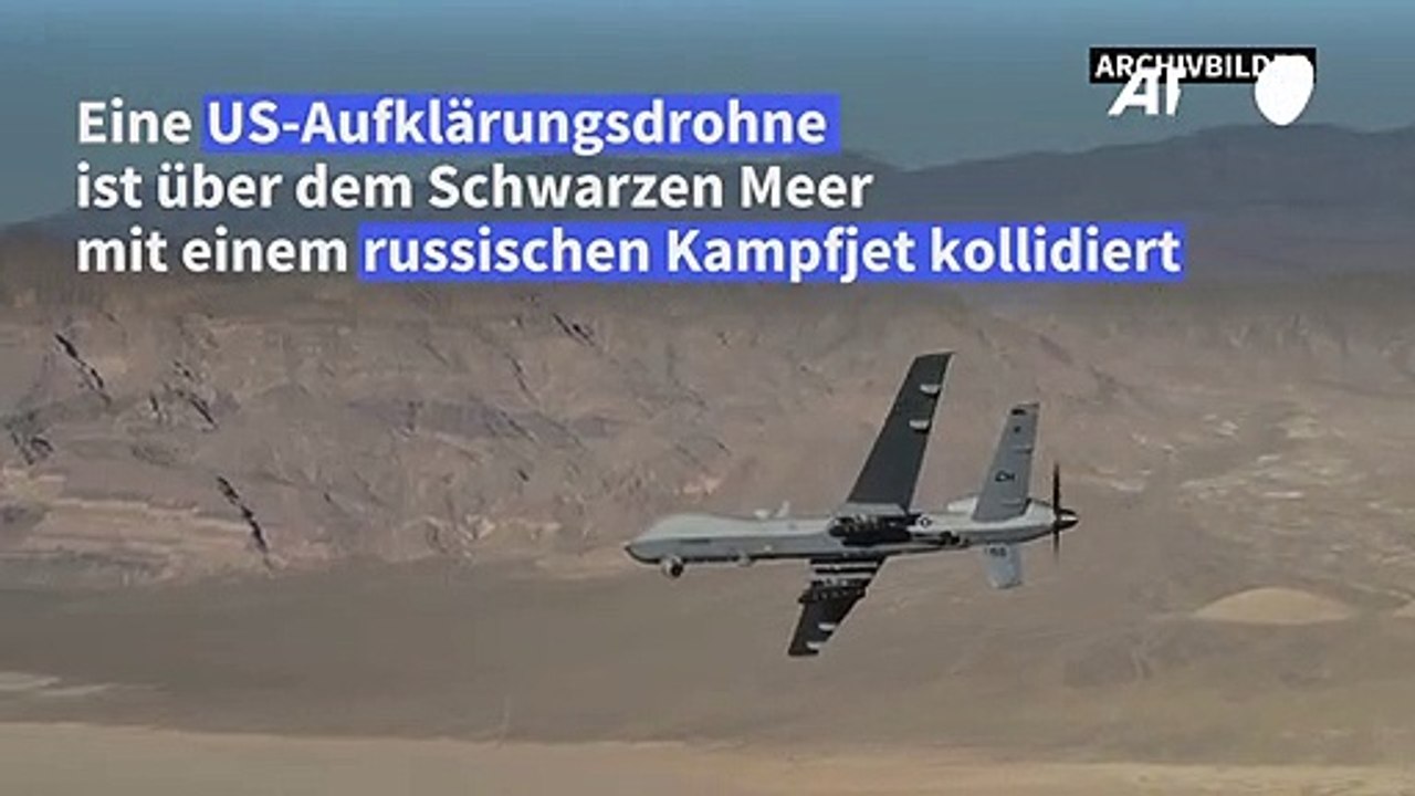 US-Drohne prallt mit russischem Kampfjet zusammen