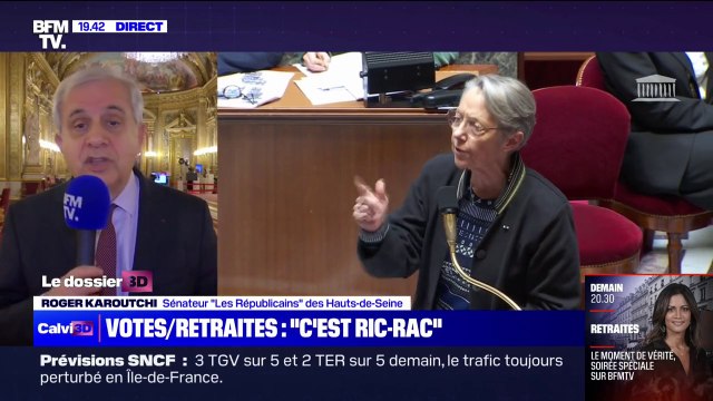 Retraites: Il vaut mieux utiliser le 49-3 plutôt que d'avoir un échec sur un vote prévient Roger Karoutchi, sénateur LR des Hauts-de-Seine