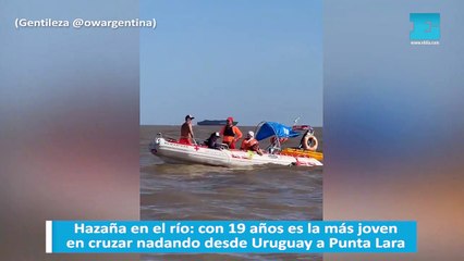 Hazaña en el río: con 19 años es la más joven en cruzar nadando desde Uruguay a Punta Lara