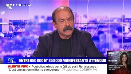 Philippe Martinez raconte avoir été ciblé par des "antivaccins" au sein d'une manifestation contre la réforme des retraites