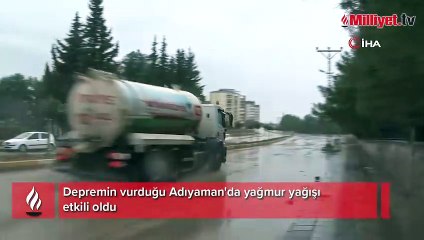 Deprem bölgesinde yağış etkili oldu