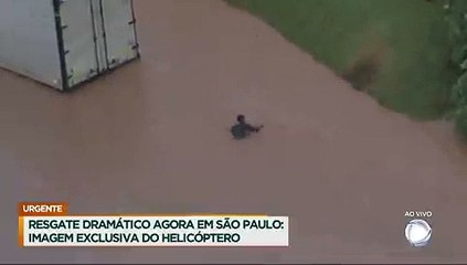 VÍDEO: Cidade Alerta filma ao vivo homem sendo levado por correnteza e Luiz Bacci se desespera