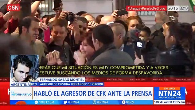 “Apreté el gatillo no salió el tiro”: primeras declaraciones de hombre que apuntó con un arma a Cristina Kirchner