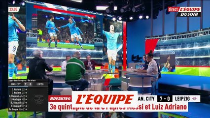 Grâce à son quintuplé, Haaland rejoint Messi et Luiz Adriano - Foot - C1 - City