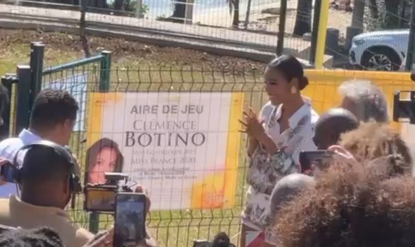 Inauguration de l'aire de jeu Clémence Botino au Gosier