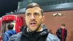 Pompey boss John Mousinho speaks after the League One win at Accrington