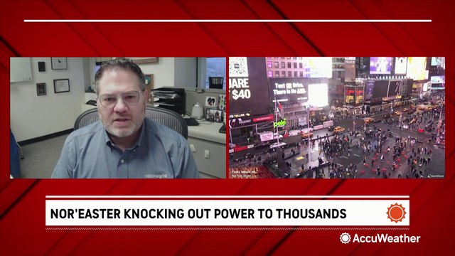 Extensive power outages affect most of the Northeast