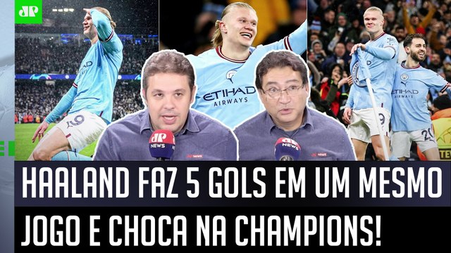 O Haaland é IMPRESSIONANTE! O que ELE FEZ hoje foi... 5 GOLS do FENÔMENO CHOCAM em City x Leipzig!