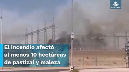 Fuerte incendio en pastizal provoca la evacuación de casi 3 mil empleados de General Motors en SLP