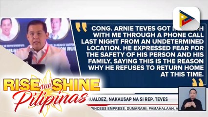 House Speaker Romualdez, nakausap na si Rep. Teves
