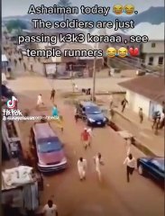 Ashaiman people on the run as military officers were passing by