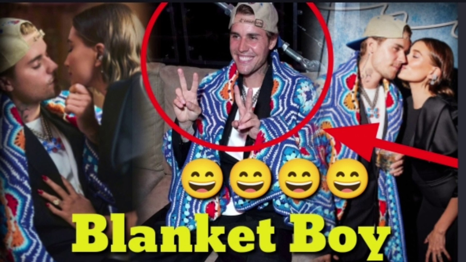 ⁣Justin Bieber into Vanity Fair Oscars party with blanket