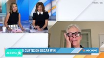 Jamie Lee Curtis CRIES Rewatching Her Oscars Speech