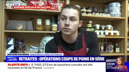 Retraites: les syndicalistes enchaînent les opérations coups de poing symboliques