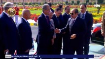 لحظة وصول الرئيس السيسي مقر افتتاح مجمع مصانع الأسمدة الأزوتية بالعين السخنة