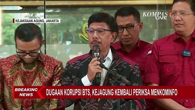 BREAKING NEWS - Usai Jalani Pemeriksaan di Kejagung, Ini Penjelasan dari Menkominfo Johnny G Plate!