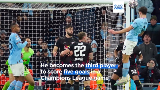 Five star performance: Erling Haaland nets five as Man City breeze past RB Leipzig