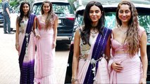 Alanna Panday Sangeet Ceremony: Bollywood Sisters Anusha Dandekar Shibani Dandekar Saree Look Viral