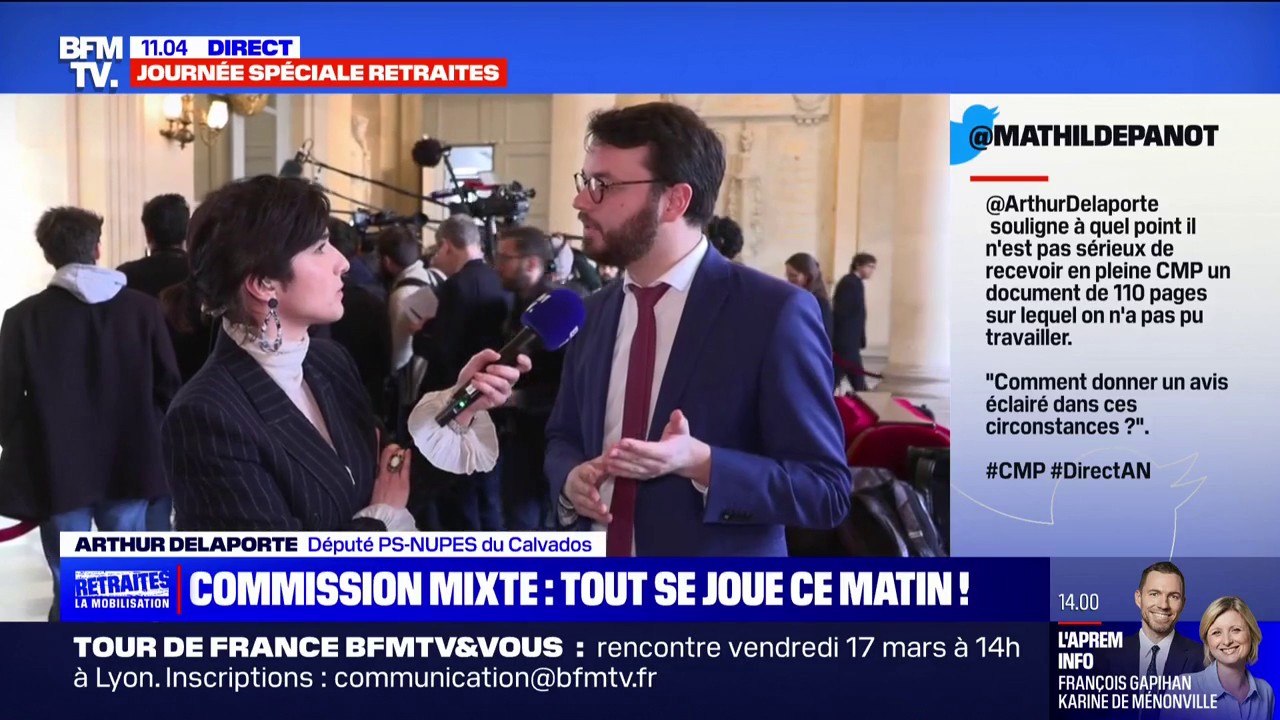 Arthur Delaporte, député socialiste qui participe à la CMP: "On voit l'aboutissement de cette entente cordiale entre l'union des droites"