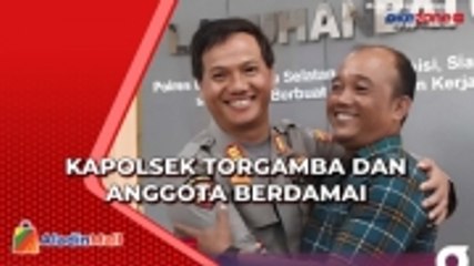 Berdamai, Kapolsek Torgamba Peluk Anggota Polres Labusel yang Diusirnya